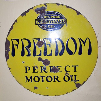 freedom oil sign