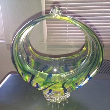 ?Murano Glass Basket