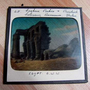 Slides from a box of Egyptian scenes (found in the attic)