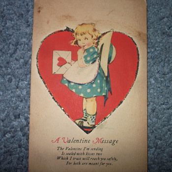 Old Valentine Postcard from unknown year - Postcards