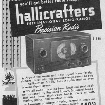 1951 - Hallicrafters Model S38-B Radio Advertisement