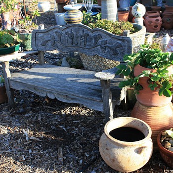 Very old and elaborate garden bench and chairs - Furniture