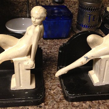 Art Deco Nude Bookends