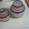 deco czech glass set --  apothecary jars?