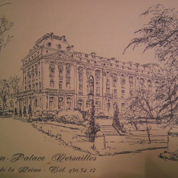 Trianon- palace Versailles 1970s menu - Paper