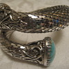 Mesh Silver Tone Bracelet w/Stones