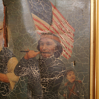 Very old late 1800s Sprit of 76 painting damaged