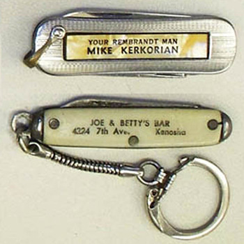 Two Folding Knives with Advertising  - Advertising