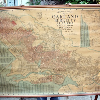 Thomas' Brothers Map of Oakland, Berkeley, Alameda, San Leandro, Piedmont, Emeryville, Albany and  Hayward, - Paper