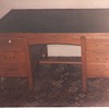 c1924 Solid Oak Gunn Desk w/chair
