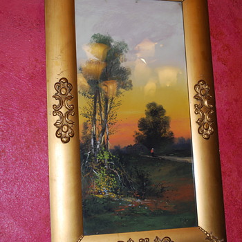 Painting around 100 years Please Identify C Birdel or C. Tskeled