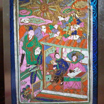 ANTIQUE CHINESE GOLD LEAF PAINTINGS, circa 1899, HELP IDENTIFY THESE PLEASE!!!