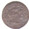 1854 one cent reversed image