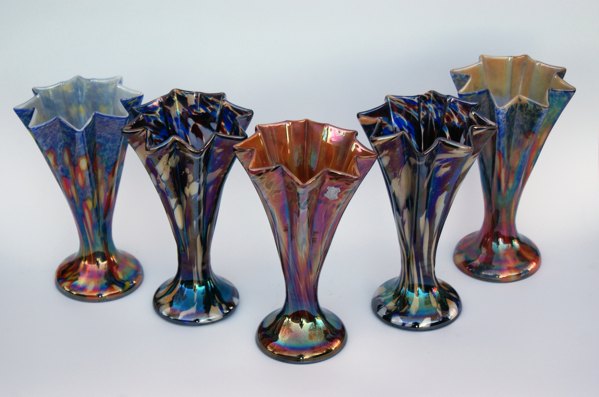 Kralik Star shaped fan vase Group Collectors Weekly