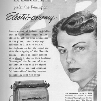 1951/52 - Remington Rand Typewriter Advertisements