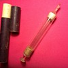 Antique glass syringe in  case