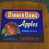 (NOS) New Old Stock - Dinner Gong Apples Fruit Crate Label