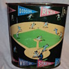 1950's baseball metal waste barrel