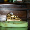 Lion Slag Houze Glass Ashtray