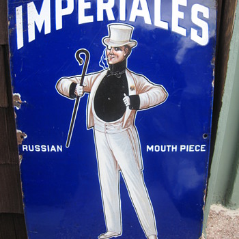 Imperiales Cigarettes Porcelain Sign