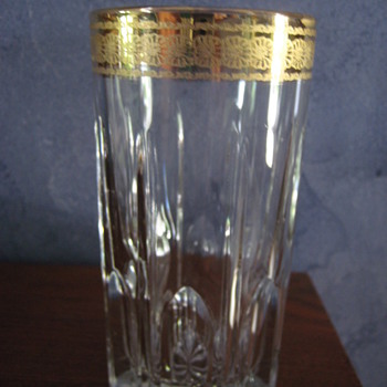 Crystal glass with Gold trim - Glassware