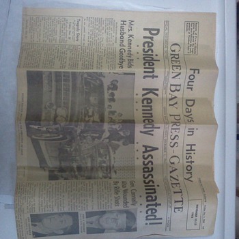 Kennedy Assassination..Green Bay Press Gazette