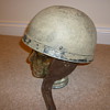Early British WWII dispatch riders steel helmet.
