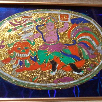 ANTIQUE CHINESE GOLD FOIL PAINTINGS, circa 1899, PLEASE HELP IDENTIFY!! - Asian