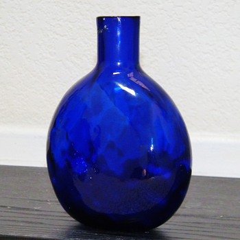 Vintage Cobalt Blue Hand Blown Vase ???  Help!! $1.99 - Art Glass