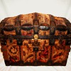 Antique Tapestry Trunk