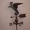 1898 Copper Weathervane Eagle with original roof mount and NO Bullet Holes.