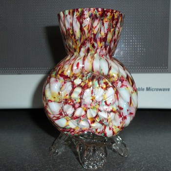 Spatter glass vase - Art Glass