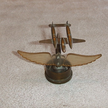 Trench Art P-38 and Aircraft Windshield wings - Military and Wartime