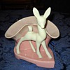  UNMARKED PINK & WHITE DEER PLANTER