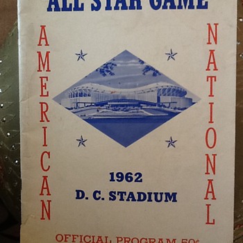 1962 All Star Game Program American League v. National League