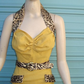 Leopard Print Bombshell Dress - Womens Clothing