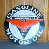 INDEPENDENT GASOLINE MOTOR OIL PORCELAIN SIGN
