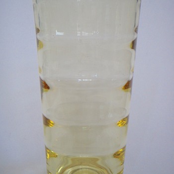 Swedish Modern Optic Vase in Yellow~Age? or maker?