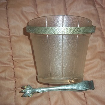 Ice Bucket and holder belonging to best friend's Great Uncle - Glassware