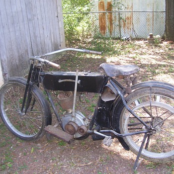 Circa 1910's Harley Davidson Motorbike