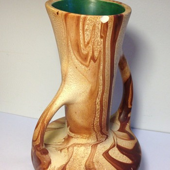 Drip Swirl Vase -any help with ID? - Art Pottery