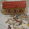 1800's Toy Carved German Noahs Ark 