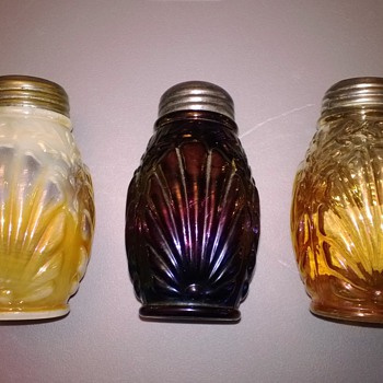 More Carnival Glass Shakers - Glassware