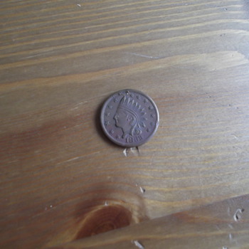 1863 C. Doscher not 1 cent Indian Head Token (N.Y.)