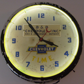 chevrolet dealer clock 1947 - Clocks