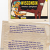 Vintage Travel Decal of Wisconsin Girl Milking Cow 