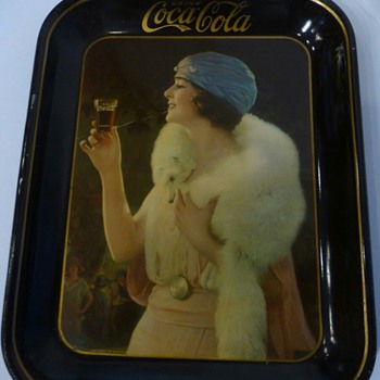 1925 Coca- Cola "Foxy Girl" Tray - Coca-Cola