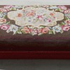 VICTORIAN NEEDLEPOINT FOOTSTOOL WITH PETIT-POINT CENTER