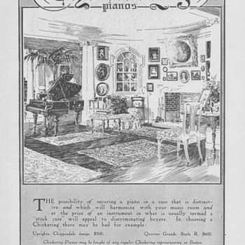 1909 - Chickering Piano Advertisement - Advertising