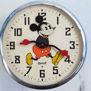 Project Time.... 1934 Nodder Mickey Mouse Alarm Clock - Clocks
